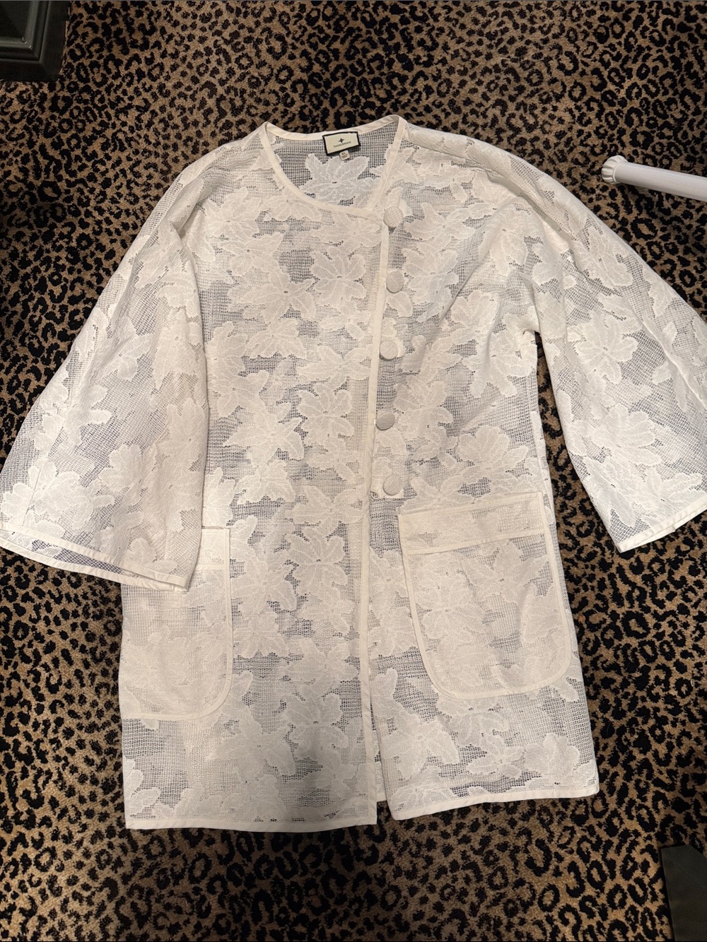 Tuckernuck White Floral Lace Sheer Coverup